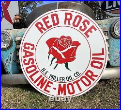 Antique Vintage Old Style Red Rose Gasoline 40