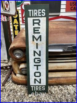 Antique Vintage Old Style Remington Tires Sign