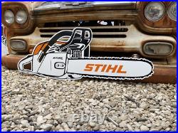 Antique Vintage Old Style STIHL Chainsaw Sign Antique Vintage Old Style STIHL Chainsaw Sign