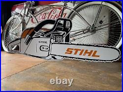 Antique Vintage Old Style STIHL Chainsaw Sign Antique Vintage Old Style STIHL Chainsaw Sign