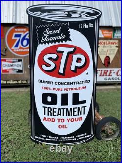 Antique Vintage Old Style STP Motor Oil Can Sign Antique Vintage Old Style STP Motor Oil Can Sign
