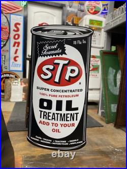 Antique Vintage Old Style STP Motor Oil Can Sign Antique Vintage Old Style STP Motor Oil Can Sign