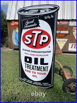 Antique Vintage Old Style STP Motor Oil Can Sign Antique Vintage Old Style STP Motor Oil Can Sign