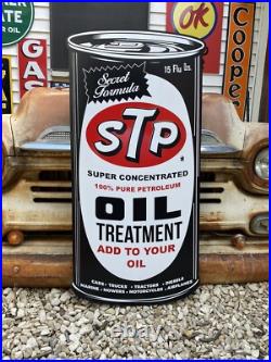 Antique Vintage Old Style STP Motor Oil Can Sign Antique Vintage Old Style STP Motor Oil Can Sign