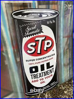 Antique Vintage Old Style STP Motor Oil Can Sign Antique Vintage Old Style STP Motor Oil Can Sign