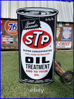 Antique Vintage Old Style STP Motor Oil Can Sign Antique Vintage Old Style STP Motor Oil Can Sign