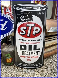 Antique Vintage Old Style STP Motor Oil Can Sign Antique Vintage Old Style STP Motor Oil Can Sign