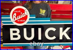 Antique Vintage Old Style Sign Buick 44x23 NOT Porcelain Made USA