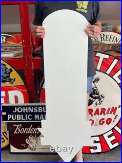 Antique Vintage Old Style Sign Conoco Gas 47x18 NOT Porcelain Made USA