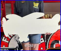 Antique Vintage Old Style Sign Farmers Feed 36x18 NOT Porcelain Made USA