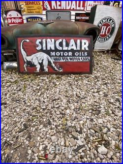 Antique Vintage Old Style Sinclair Gas Oil Sign