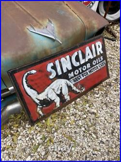 Antique Vintage Old Style Sinclair Gas Oil Sign