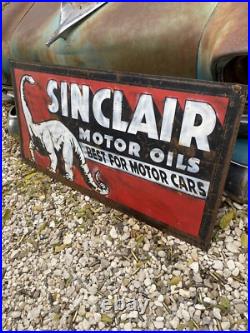 Antique Vintage Old Style Sinclair Gas Oil Sign