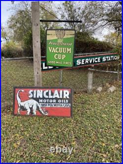 Antique Vintage Old Style Sinclair Gas Oil Sign