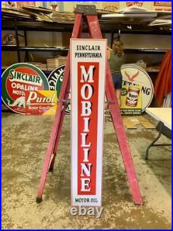 Antique Vintage Old Style Sinclair Mobil Motor Oil 60 Tall Made USA