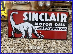 Antique Vintage Old Style Sinclair Motor Oils Sign