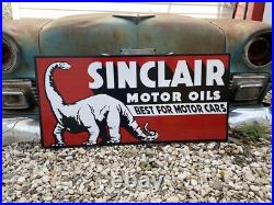 Antique Vintage Old Style Sinclair Motor Oils Sign