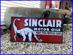Antique Vintage Old Style Sinclair Motor Oils Sign