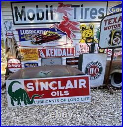Antique Vintage Old Style Sinclair Oils Service Station Sign