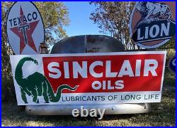 Antique Vintage Old Style Sinclair Oils Service Station Sign