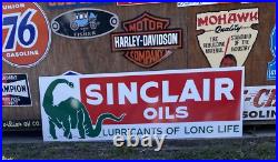 Antique Vintage Old Style Sinclair Oils Service Station Sign