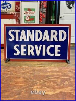 Antique Vintage Old Style Standard Service Gasoline Service Station Sign