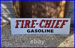 Antique Vintage Old Style Texaco Fire Chief Sign