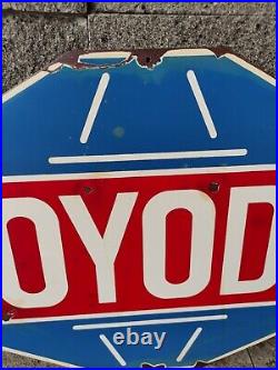 Antique Vintage Old Style Toyoda Toyota Sign