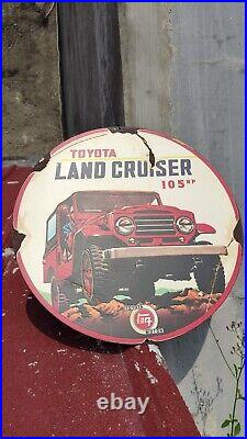 Antique Vintage Old Style Toyoda Toyota Sign size 35cm