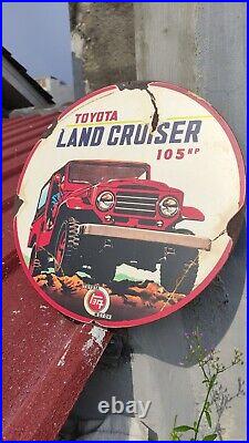 Antique Vintage Old Style Toyoda Toyota Sign size 35cm