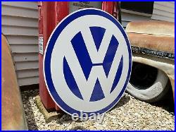 Antique Vintage Old Style Volkswagen VW Sign