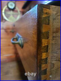 Antique Vintage Sea Captain's Desk Table Old World Style Nautical Rustic Decor