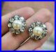 Antique-Vintage-Style-Pearl-Old-European-Cut-Halo-Stud-Earrings-Wedding-Jewel-01-vlfp