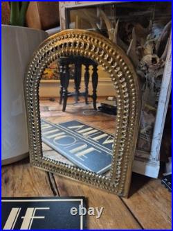 Antique vintage old Arts and Crafts Style Brass morrocan mirror