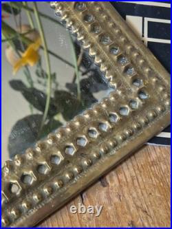 Antique vintage old Arts and Crafts Style Brass morrocan mirror