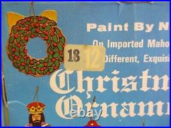 Arrow 18 Vintage Old Style Christmas Ornaments Paint By Number 336-18 Mahogany