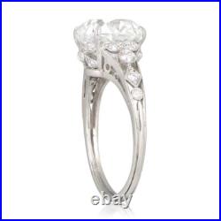 Art Deco Style Old Mine Cushion Cut Moissanite Vintage Engagement & Wedding Ring