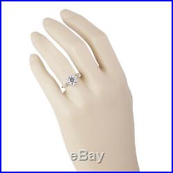 Art Deco Style Vintage Engagement Ring with 2.00 Carat Old European Cut CZ 14KWG