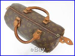 Auth VTG LOUIS VUITTON Speedy 30 Monogram Boston Hand Bag Purse Old Style #35019