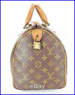 Auth VTG LOUIS VUITTON Speedy 30 Monogram Boston Handbag Purse Old Style #35900