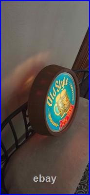 Authentic Vintage 1983 Heileman's OLD STYLE Lighted ON TAP Beer Mugs Sign L@@K