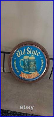 Authentic Vintage 1983 Heileman's OLD STYLE Lighted ON TAP Beer Mugs Sign L@@K
