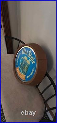 Authentic Vintage 1983 Heileman's OLD STYLE Lighted ON TAP Beer Mugs Sign L@@K