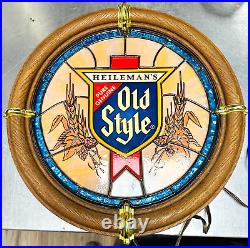 Authentic Vintage Stunning 1980's OLD STYLE Lighted Ships Porthole Beer Sign WOW