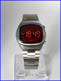 BENLYWATCH 1970s Old Vintage Red LED Digital Watch for Men Dot Matrix Display