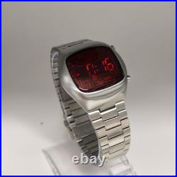 BENLYWATCH 1970s Old Vintage Red LED Digital Watch for Men Dot Matrix Display