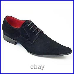 Beatles Retro Sixties Mod Suede Winklepicker Shoes (black)