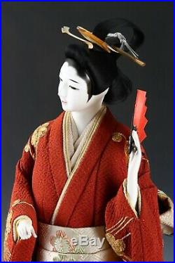 Beautiful Old Vintage Geisha Doll -Traditional Style- Kyo Doll 55cm Rare Size