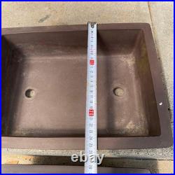 Bonsai Pot Long Rectangular Vintage Old Style with Wear and Dirt