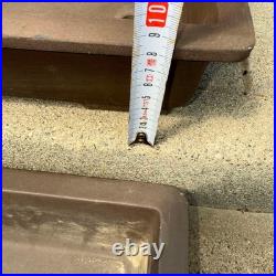 Bonsai Pot Long Rectangular Vintage Old Style with Wear and Dirt